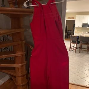 red jumpsuit